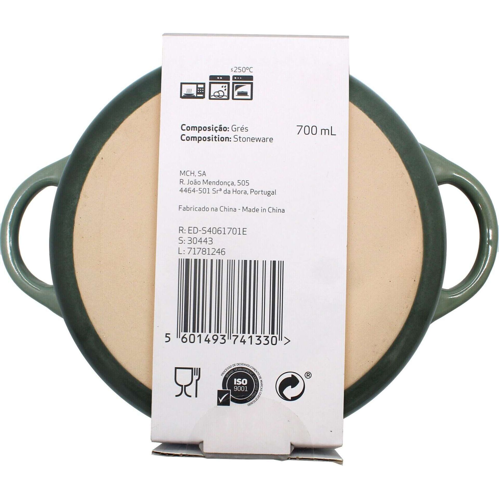 Mini Ca&ccedil;arola para Forno Gr&eacute;s 700ml Verde