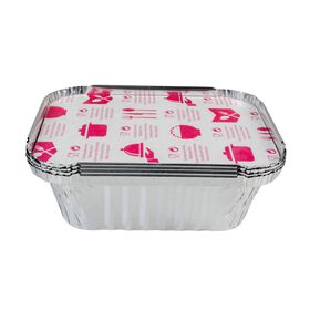 Embalagens com Tampa Alum&iacute;nio Retangulares 15x12cm