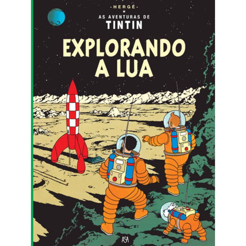 Tintin Explorando a Lua de Hergé