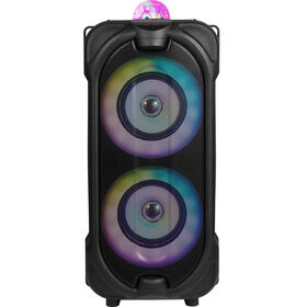 Coluna Dupla Portátil Bluetooth com Luzes