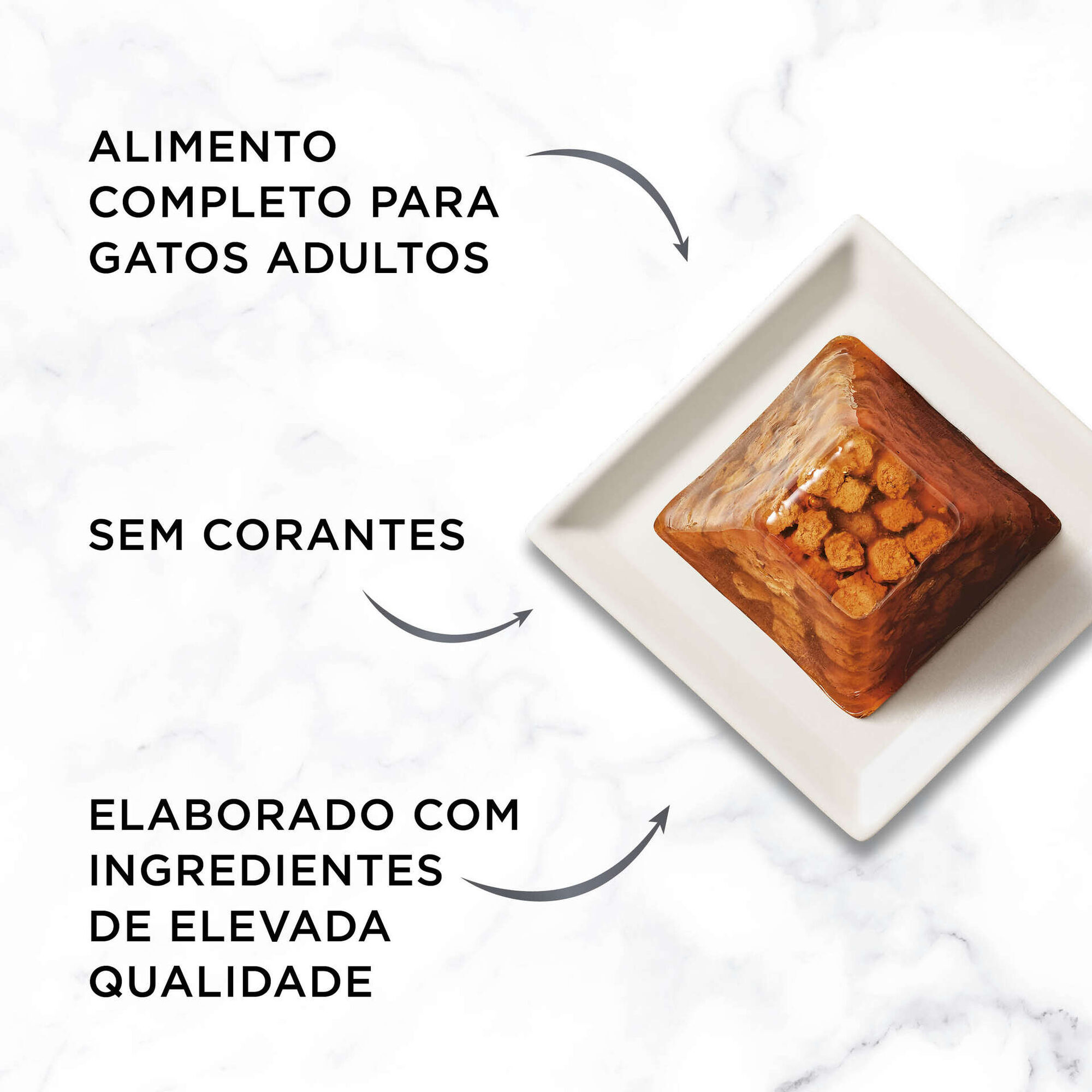 Comida H&uacute;mida para Gato Adulto Finos Peda&ccedil;os em Gelatina Frango