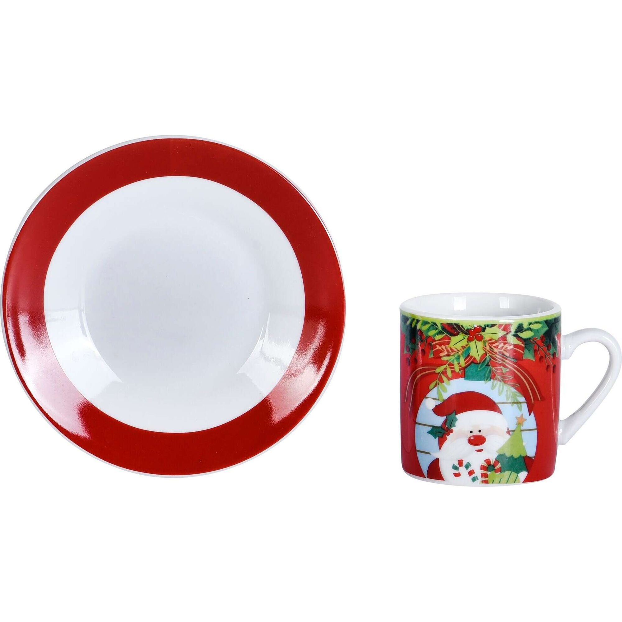 Serviço de Café Vermelho Pai Natal