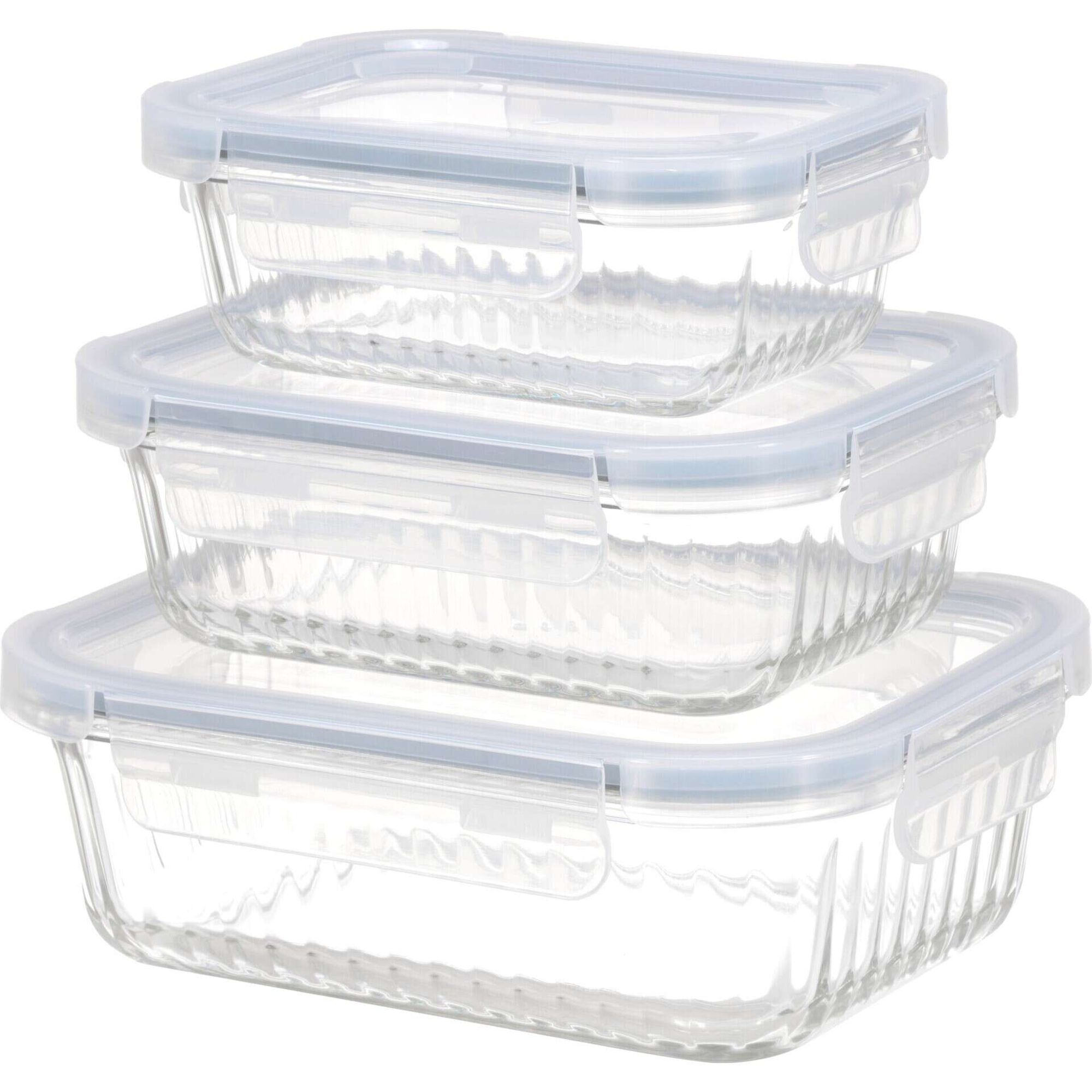 Conjunto de 3 Caixas Herm&eacute;ticas Kasa