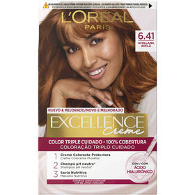 Coloração Permanente Excellence Creme Avelã 6.41