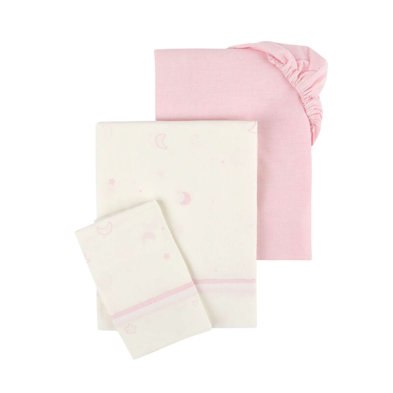 Conjunto 2 Lençóis Estrelas Rosa Happy Bear