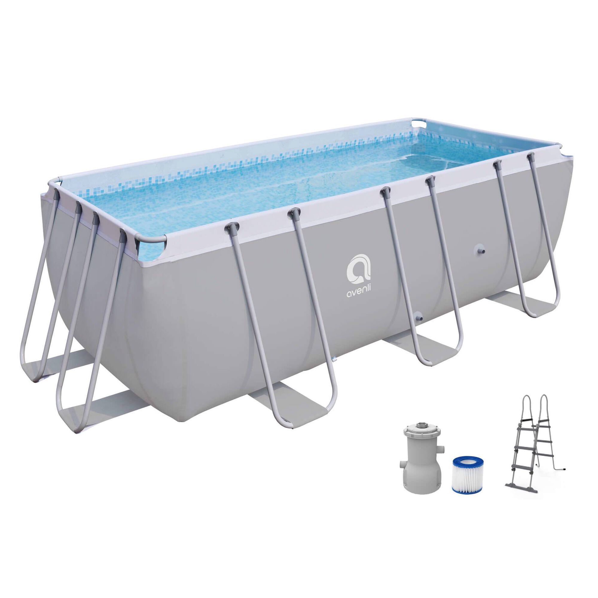 Piscina Estrutura Retangular 400x200x99cm com Bomba Avenli