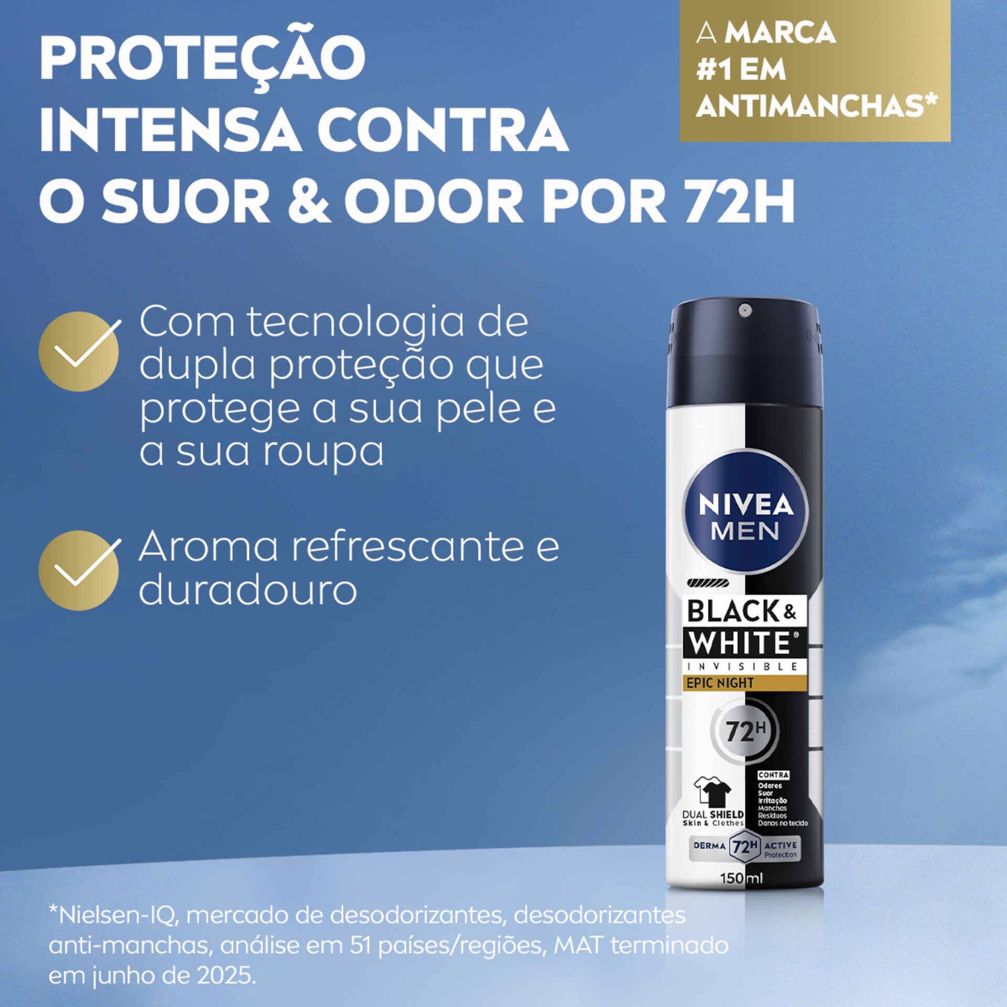 Desodorizante Spray Black&White Epic Night Nivea Men