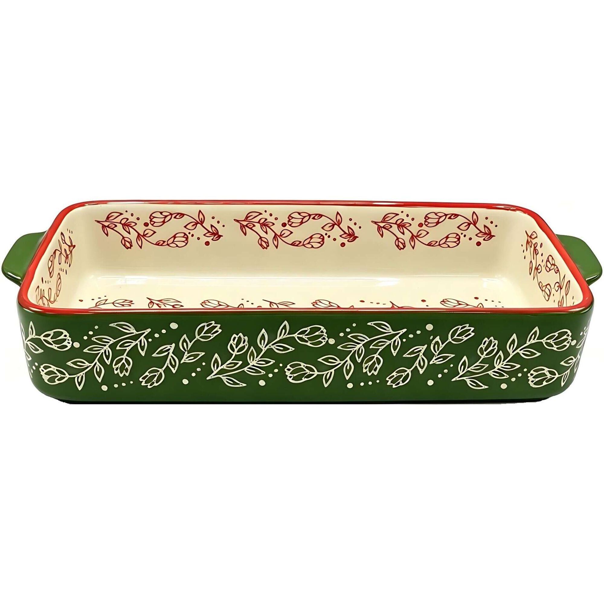 Assadeira Retangular 30x13x5,8cm Verde Kasa