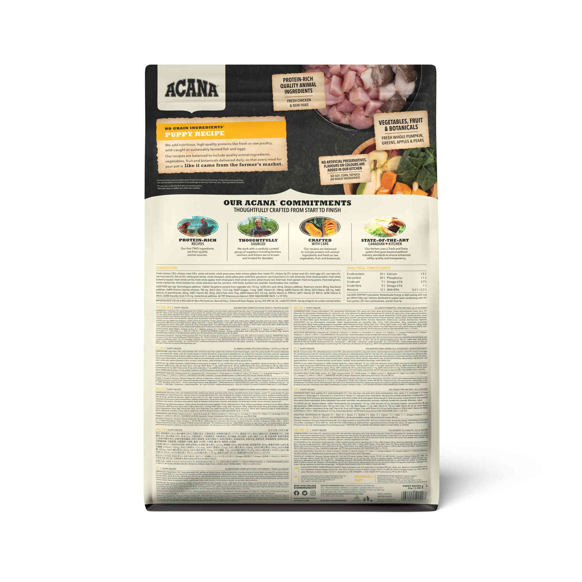 Ra&ccedil;&atilde;o para C&atilde;o J&uacute;nior Recipe Acana