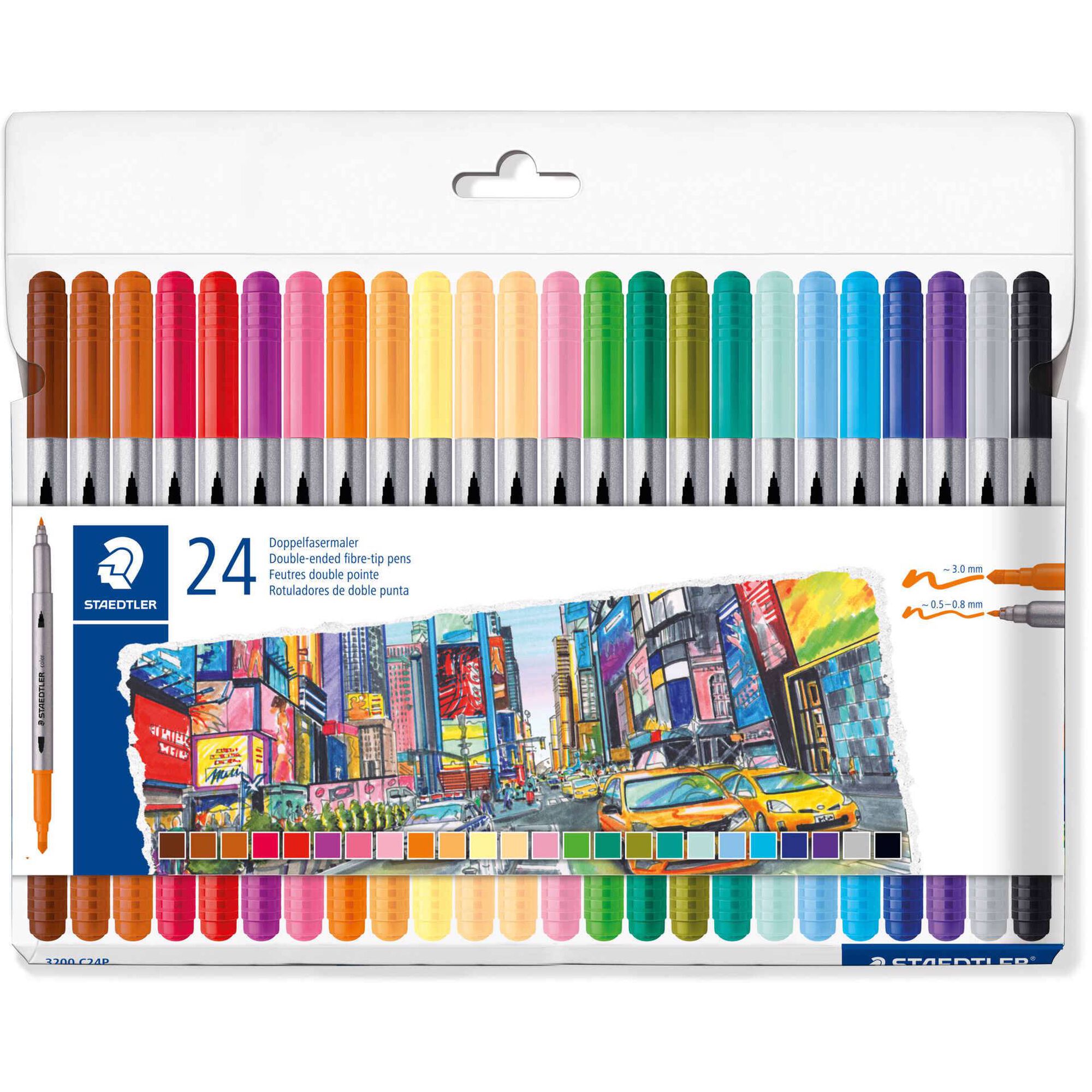 Marcadores de Colorir Ponta Dupla