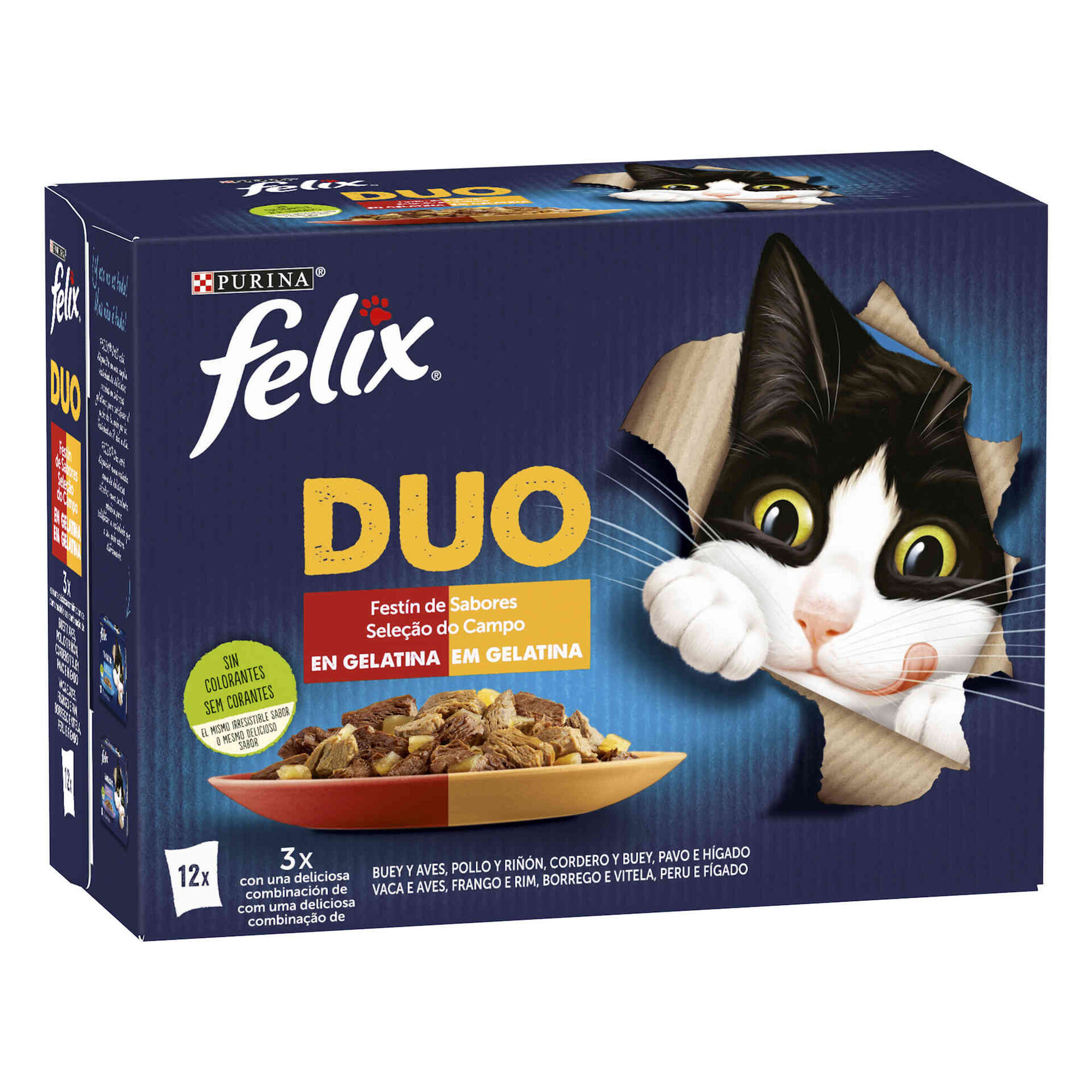 Comida Húmida para Gato Fantastic Duo Saborosa Seleção numa Gelatina