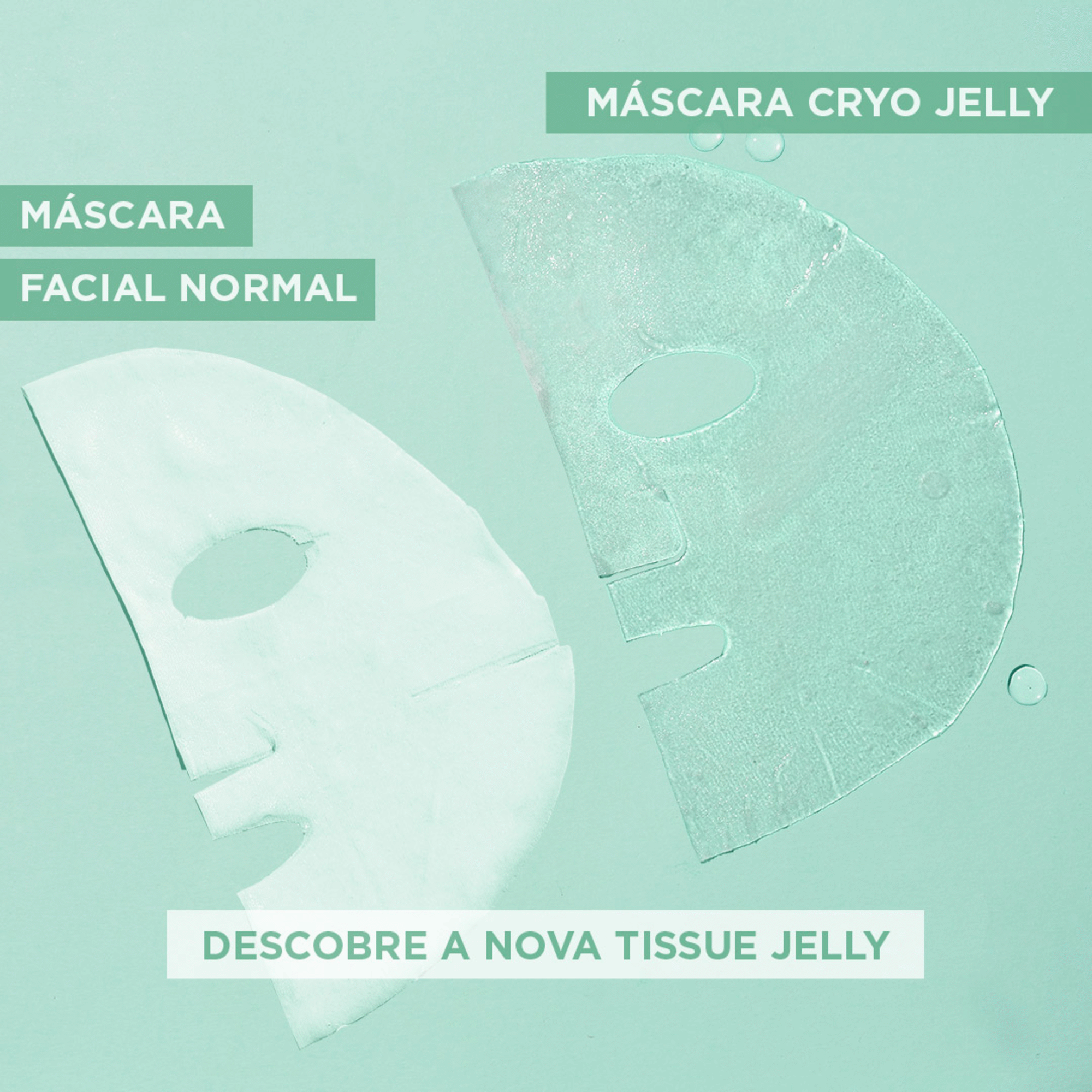 M&aacute;scara Facial Tecido CryoJelly Aloe Hialur&oacute;nico Pele Cansada Garnier Skin Active