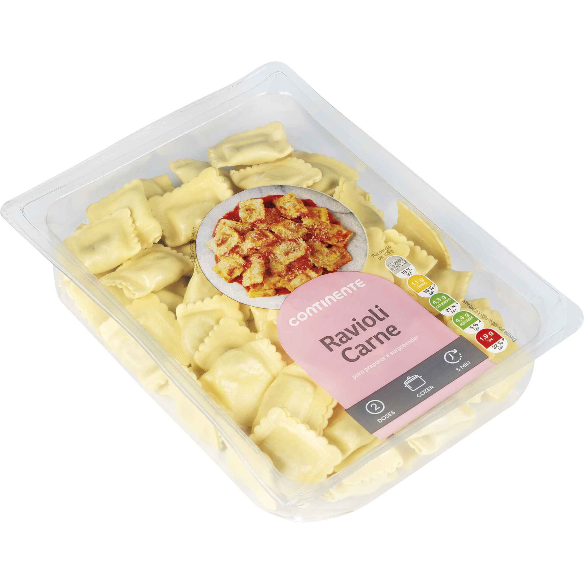 Ravioli Frescos com Carne