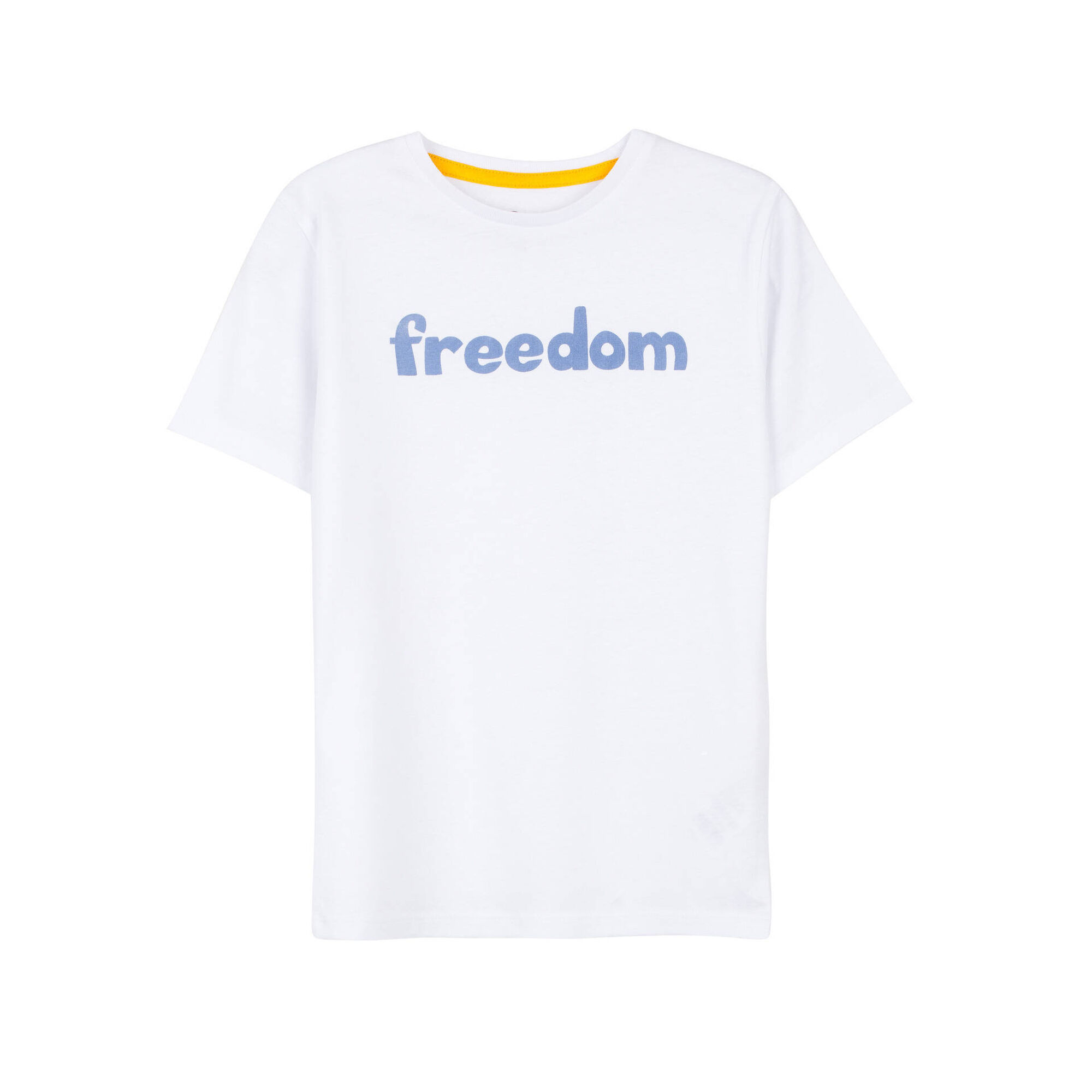 T-shirt 'Freedom' Algodão Branco Menino