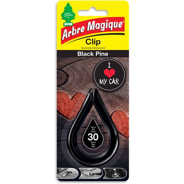 Ambientador Auto Encaixar Black Pine Arbre Magique
