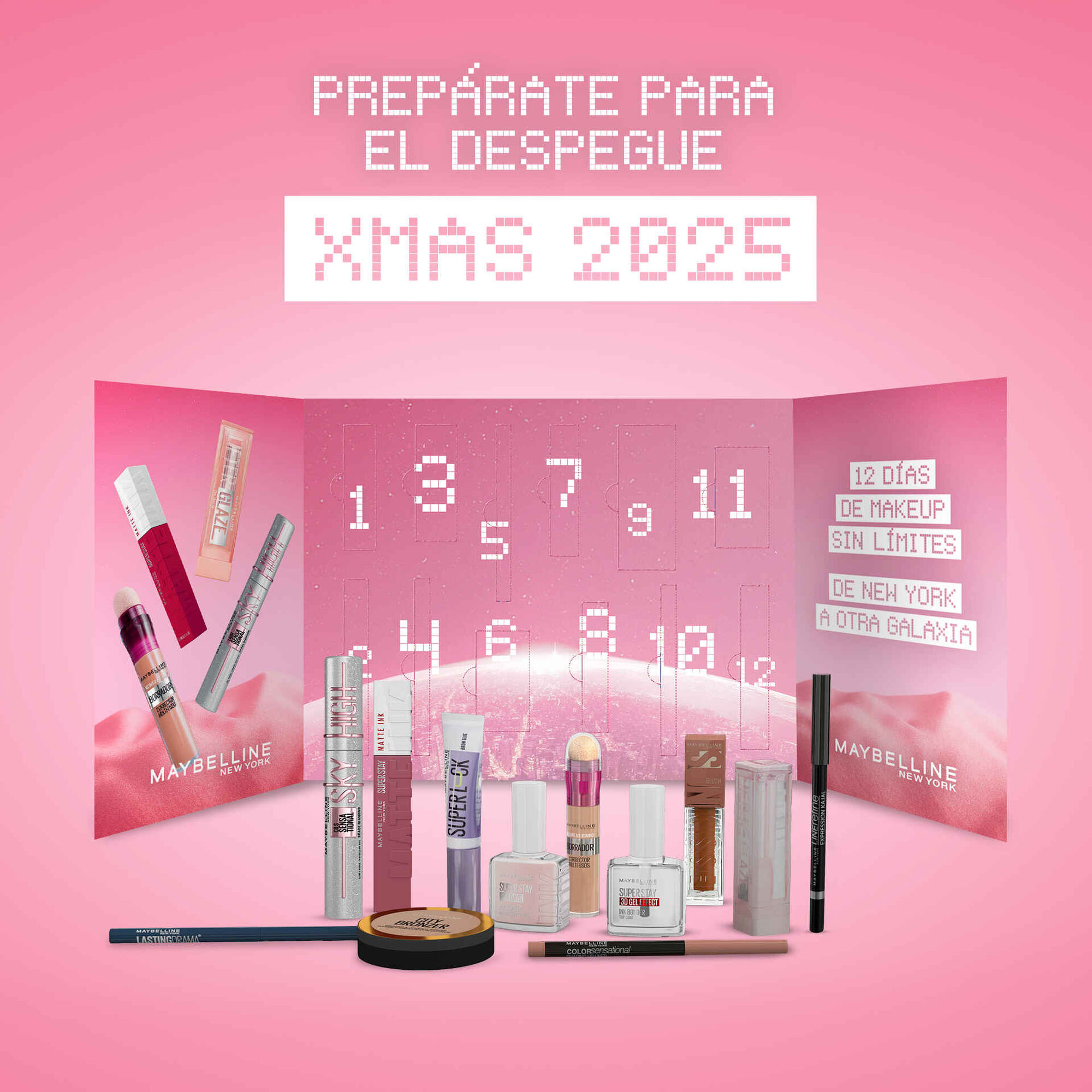 Calend&aacute;rio do Advento Maybelline New York