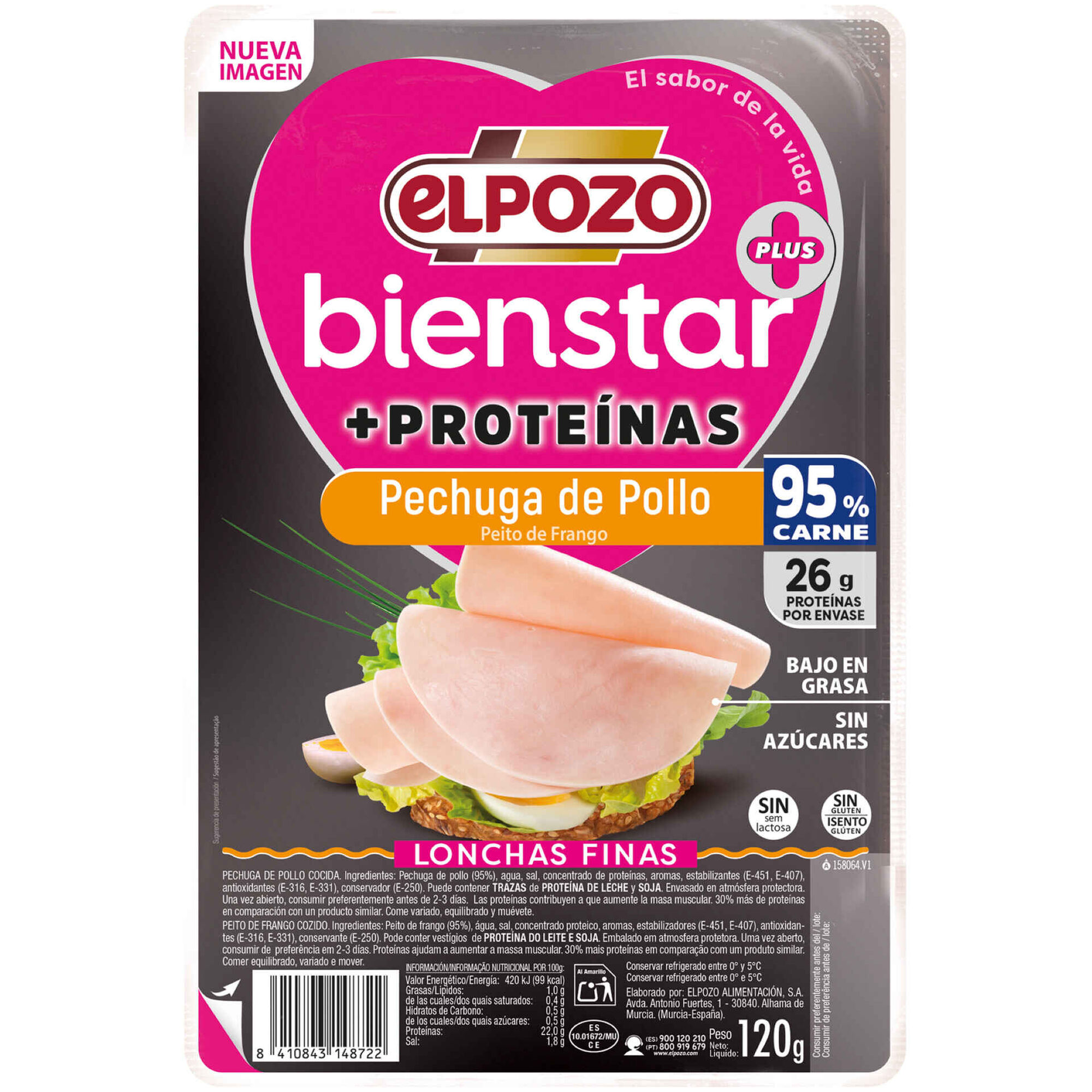 Fiambre de Peito de Frango Fatiado + Prote&iacute;na Elpozo
