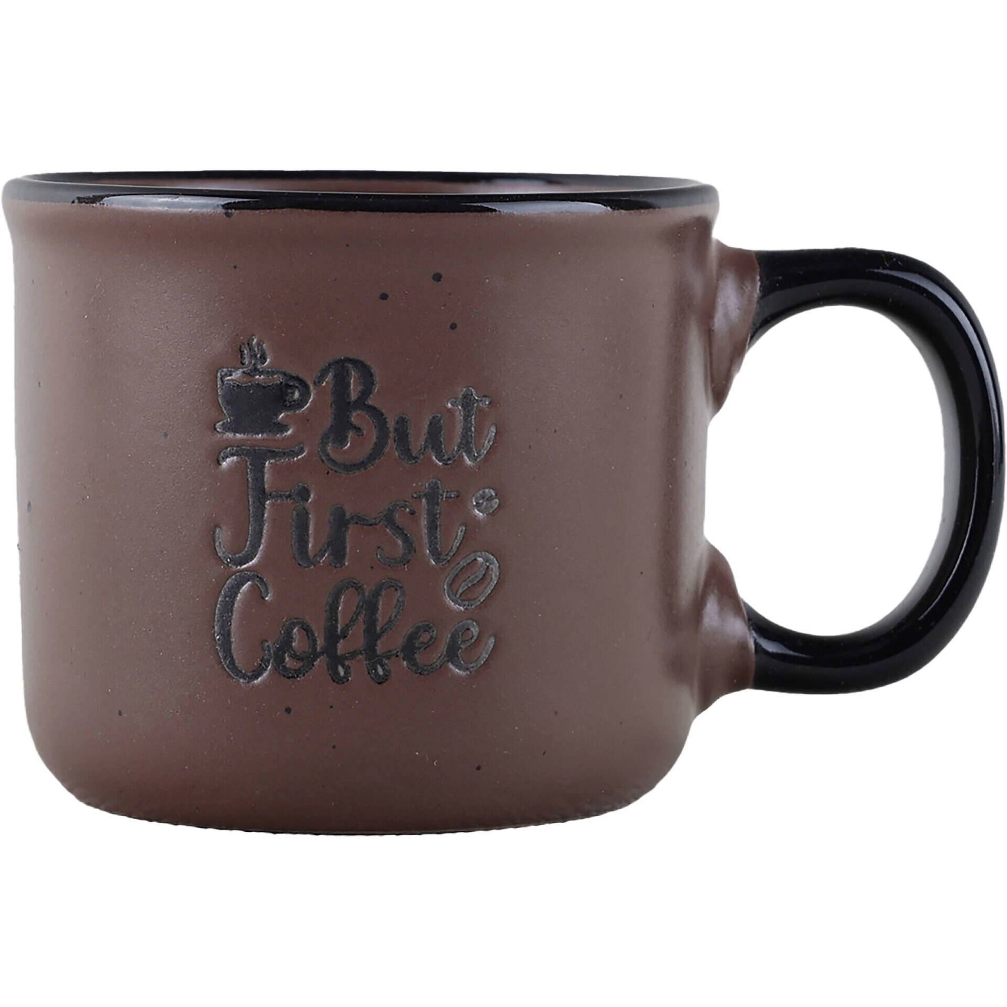 Caneca 90ml But First Coffee Castanha Kasa