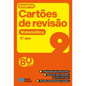 Cart&otilde;es de Revis&atilde;o - Livro Matem&aacute;tica - 9.&ordm; Ano de Porto Editora