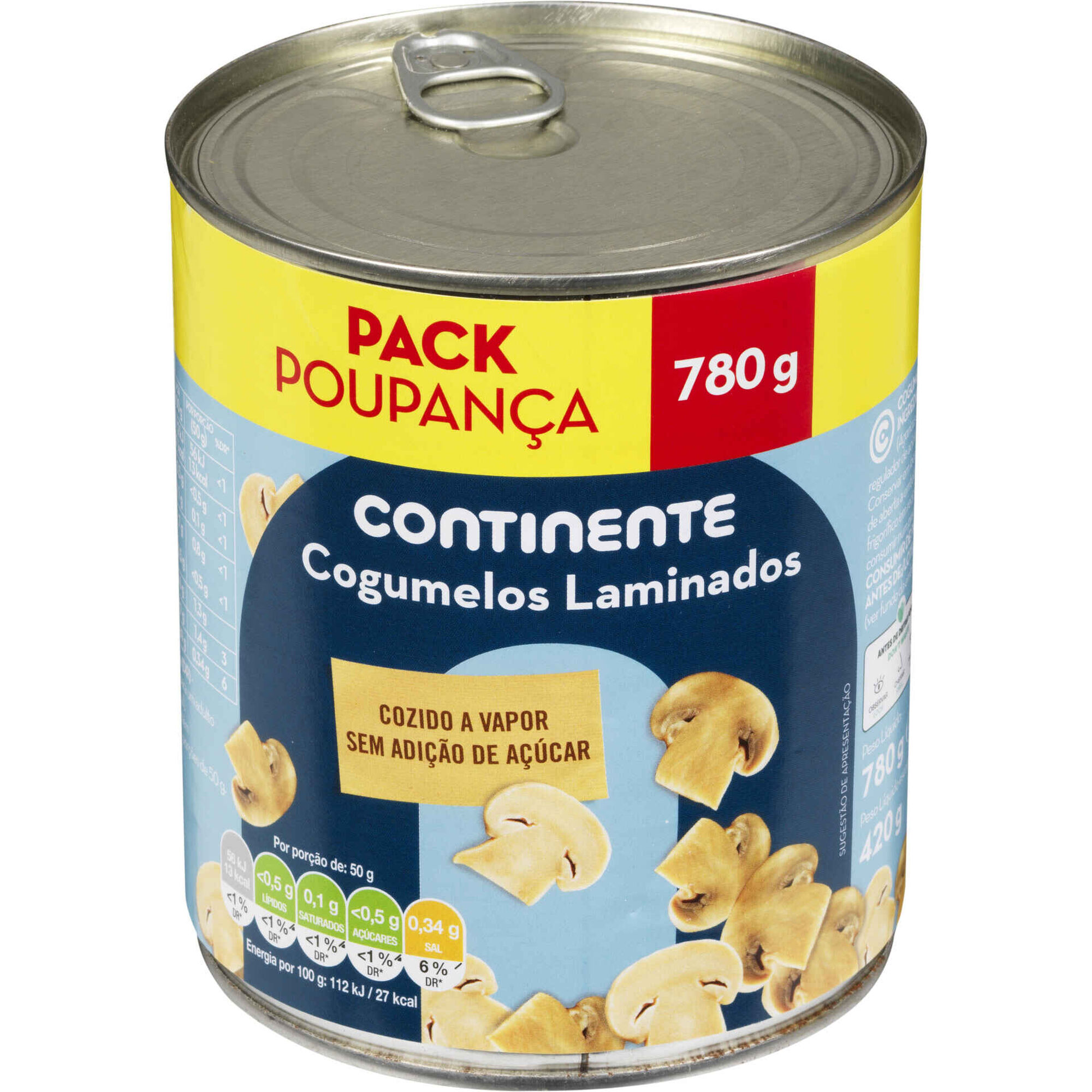 Cogumelos Laminados Pack Poupan&ccedil;a sem Gl&uacute;ten Continente