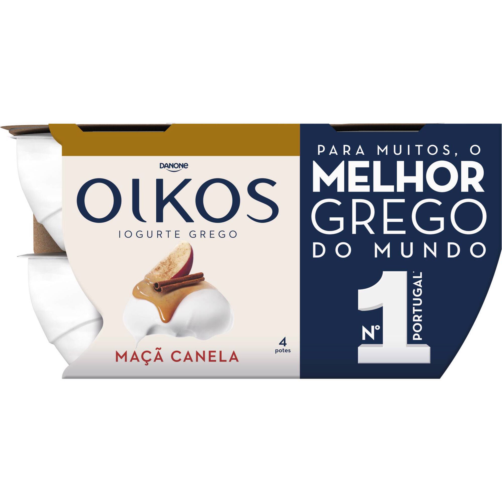 Iogurte Grego Ma&ccedil;&atilde; e Canela Oikos Danone