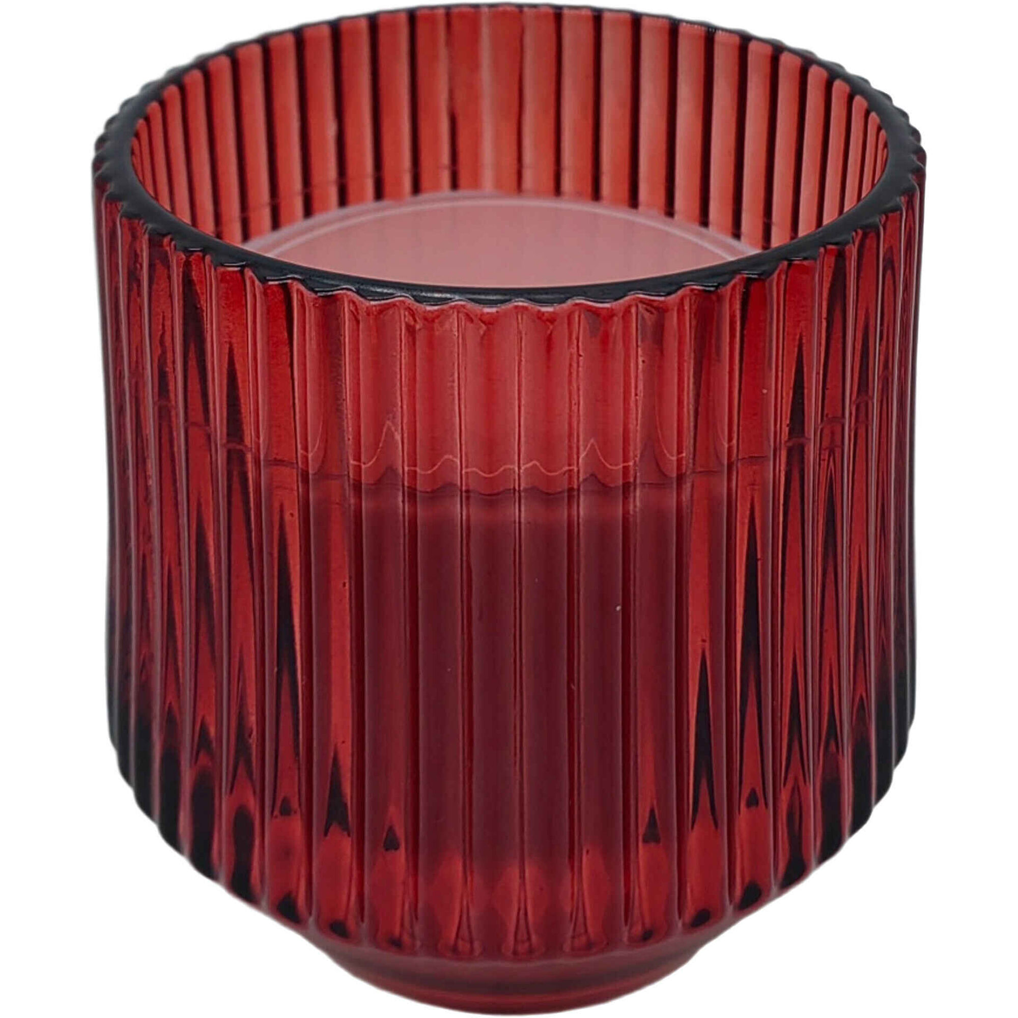 Vela em Copo Canelado 120g Vermelho