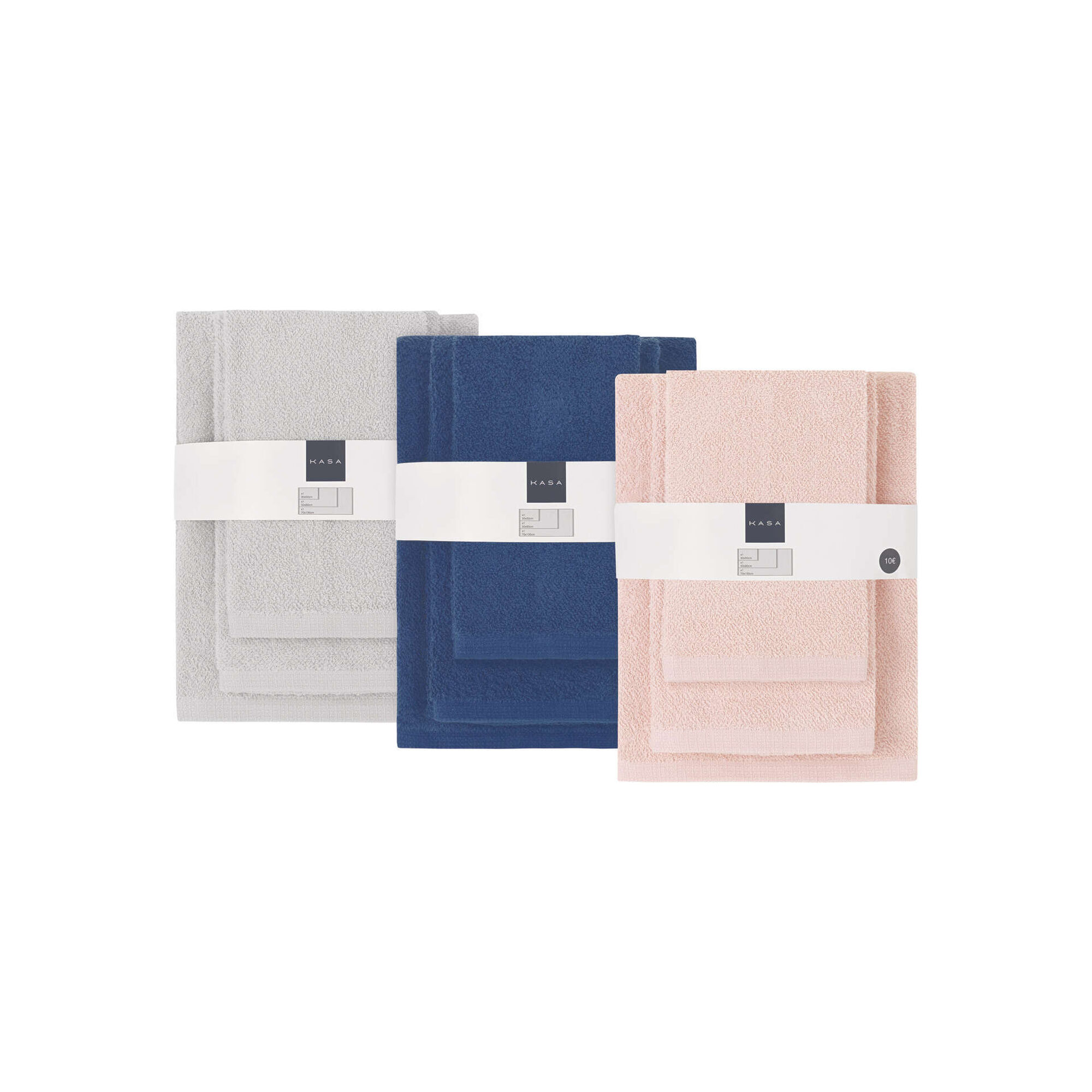 Conjunto 3 Toalhas Lisas 380g/m2 Conjunto 3 Toalhas Lisas 380g/m2