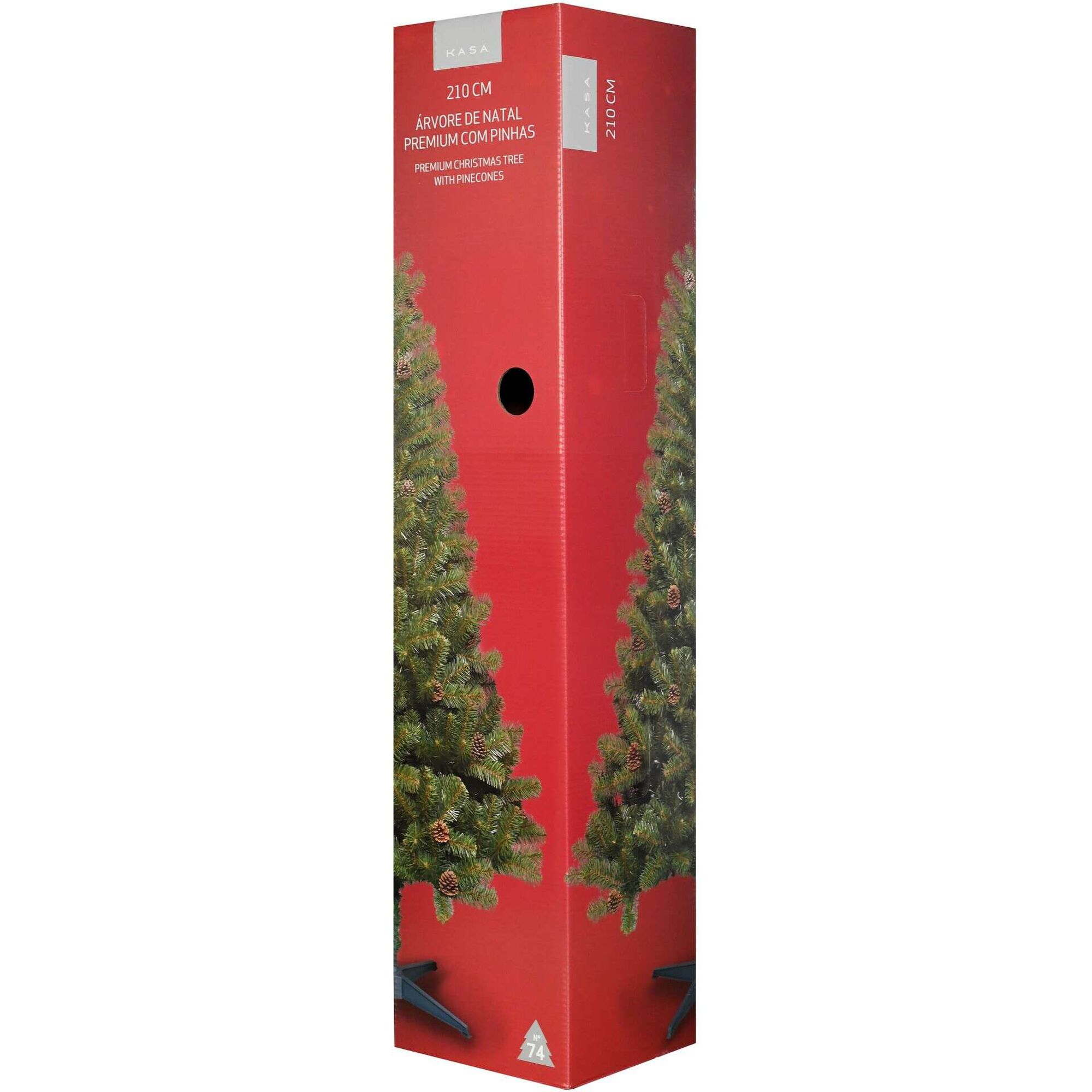 &Aacute;rvore de Natal Premium N&ordm;74 Pinhas 210cm Kasa