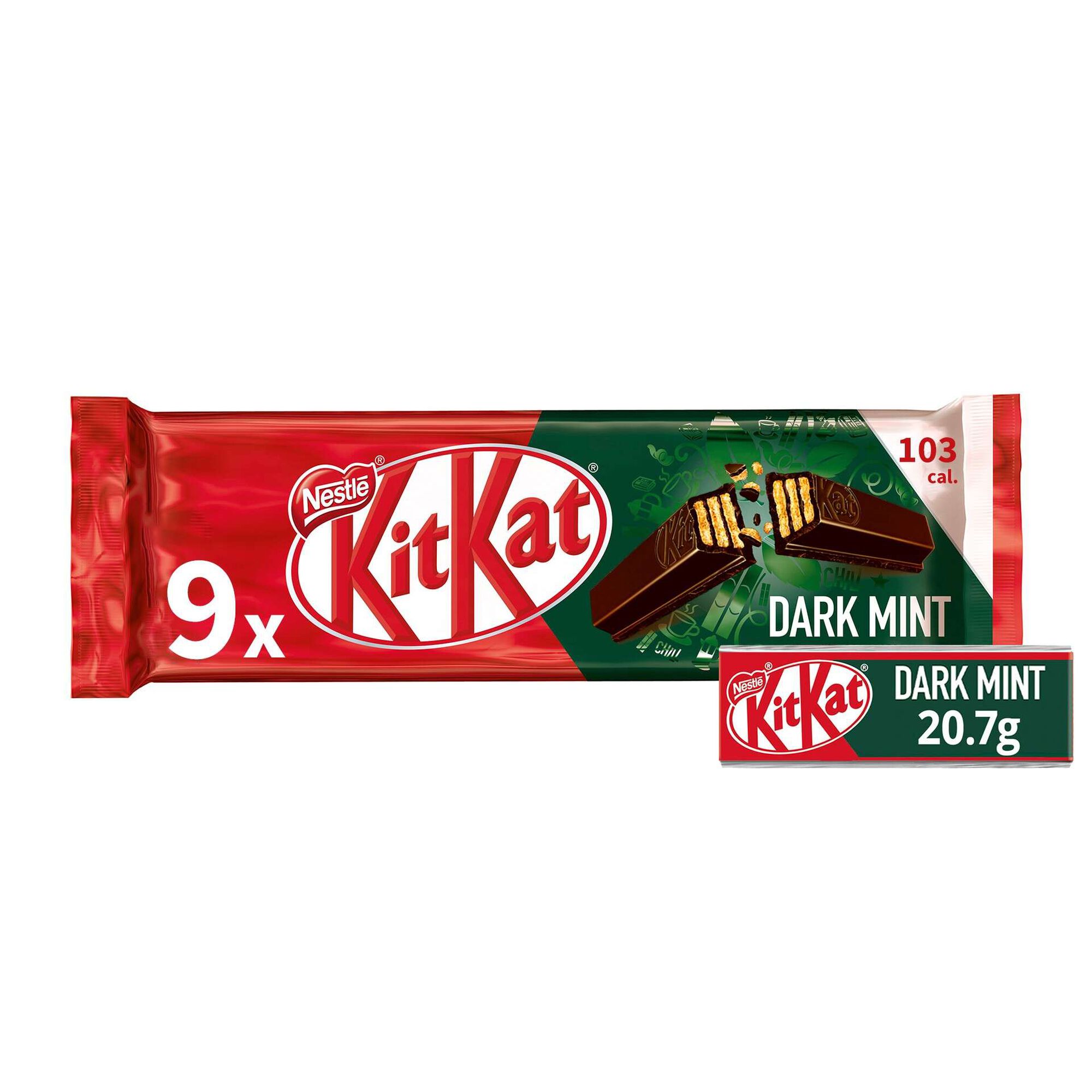Snack de Chocolate Negro e Menta Kit Kat Continente Online