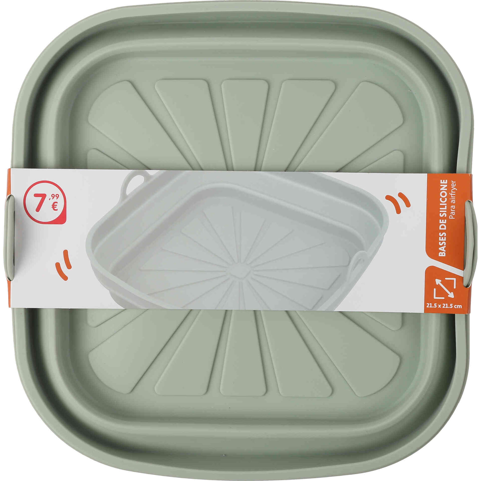 Conjunto 2 Bases Silicone para Fritadeira sem &Oacute;leo Quadradas