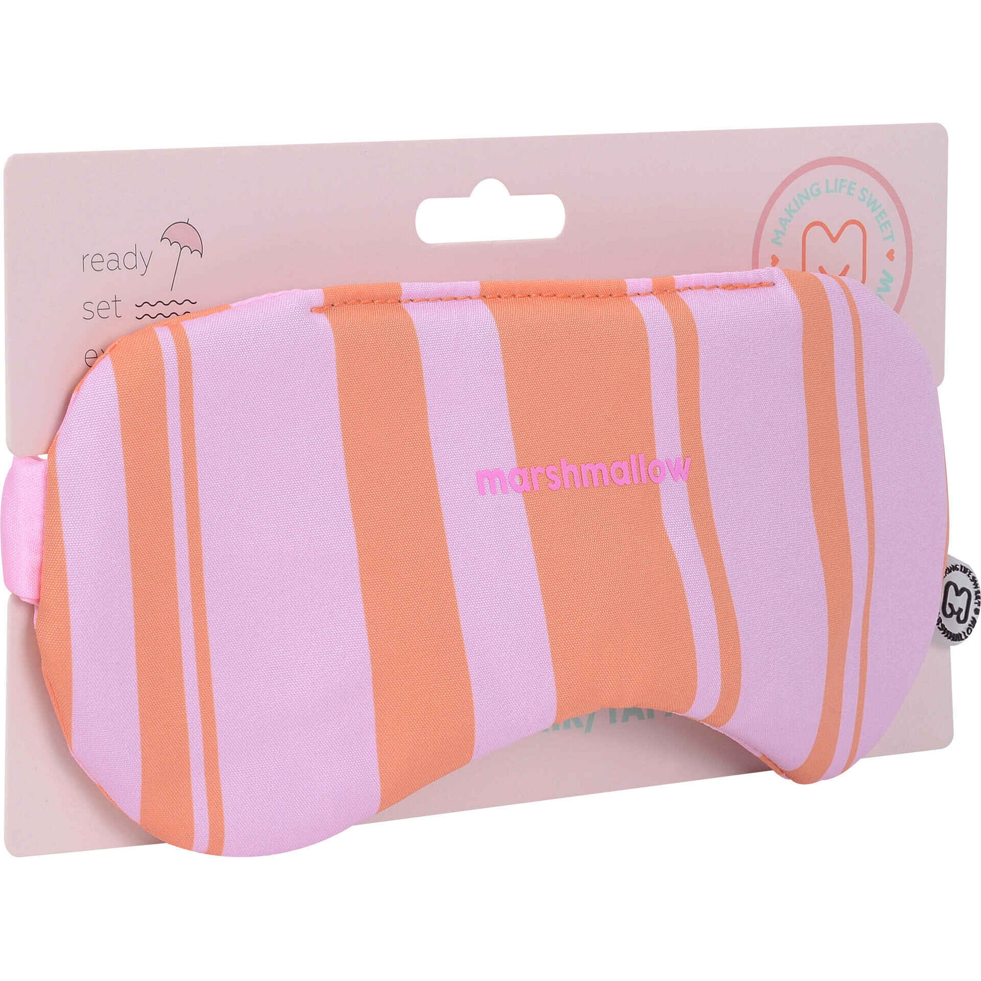 M&aacute;scara para Olhos Riscas Laranja e Rosa Marshmallow