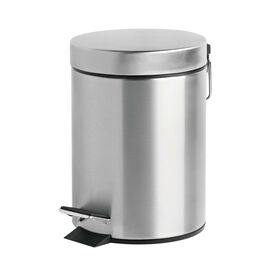 Balde WC Inox Escovado 3L Cinza