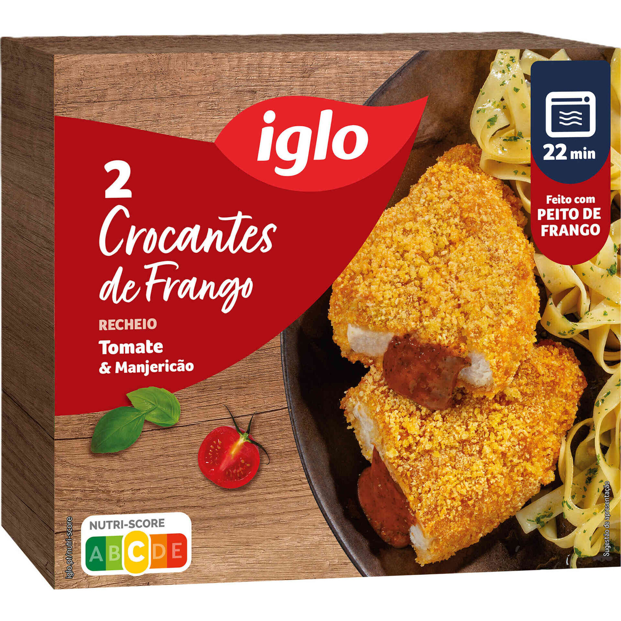 Crocante de Frango Recheado com Tomate e Manjeric&atilde;o Iglo