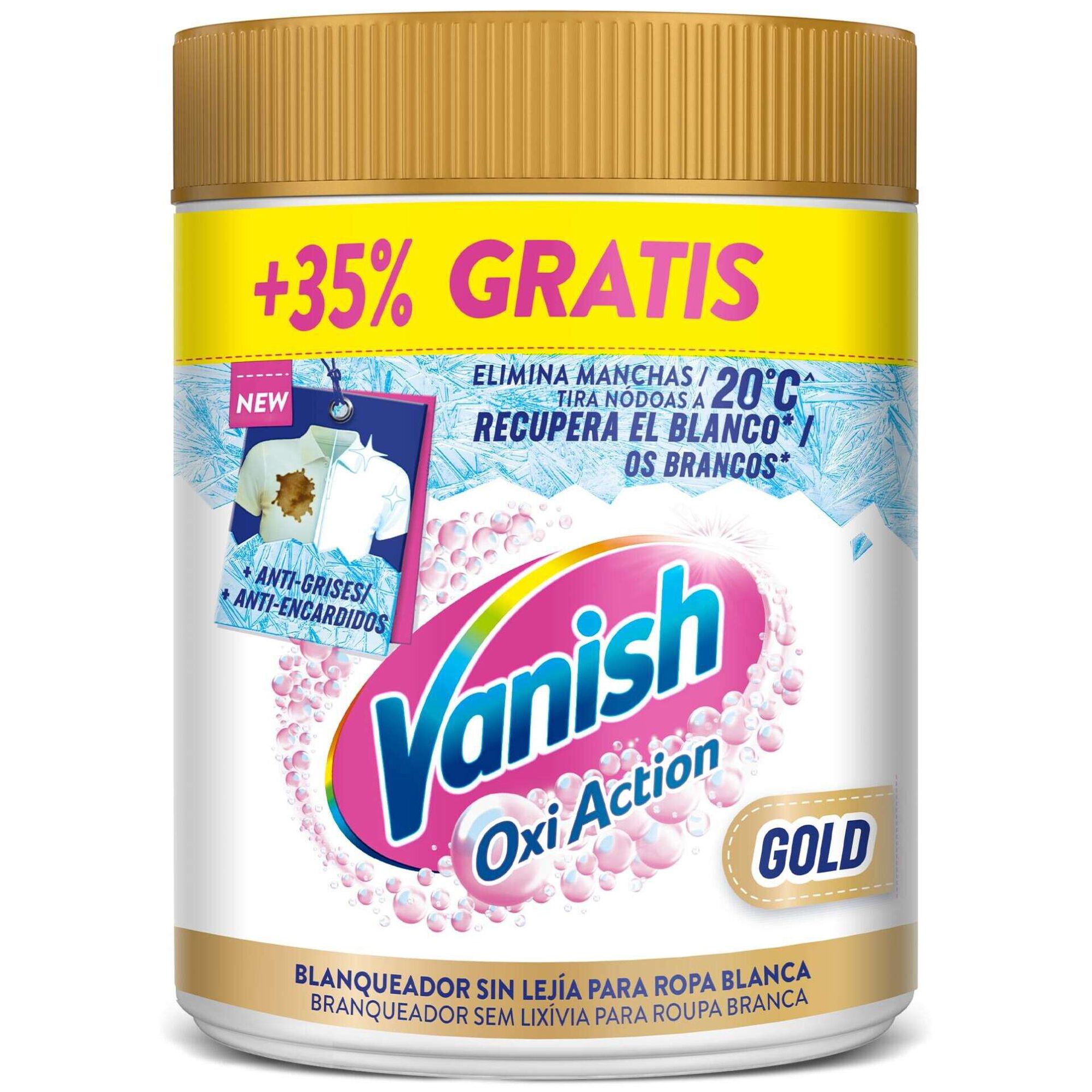 Tira N&oacute;doas P&oacute; Oxi Action Roupa Branca Vanish