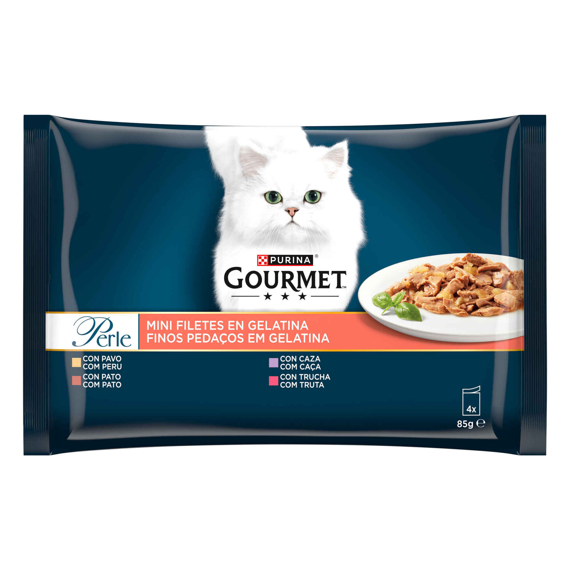 Comida Húmida para Gato Adulto Finos Pedaços em Gelatina Saquetas Comida Húmida para Gato Adulto Finos Pedaços em Gelatina Saquetas