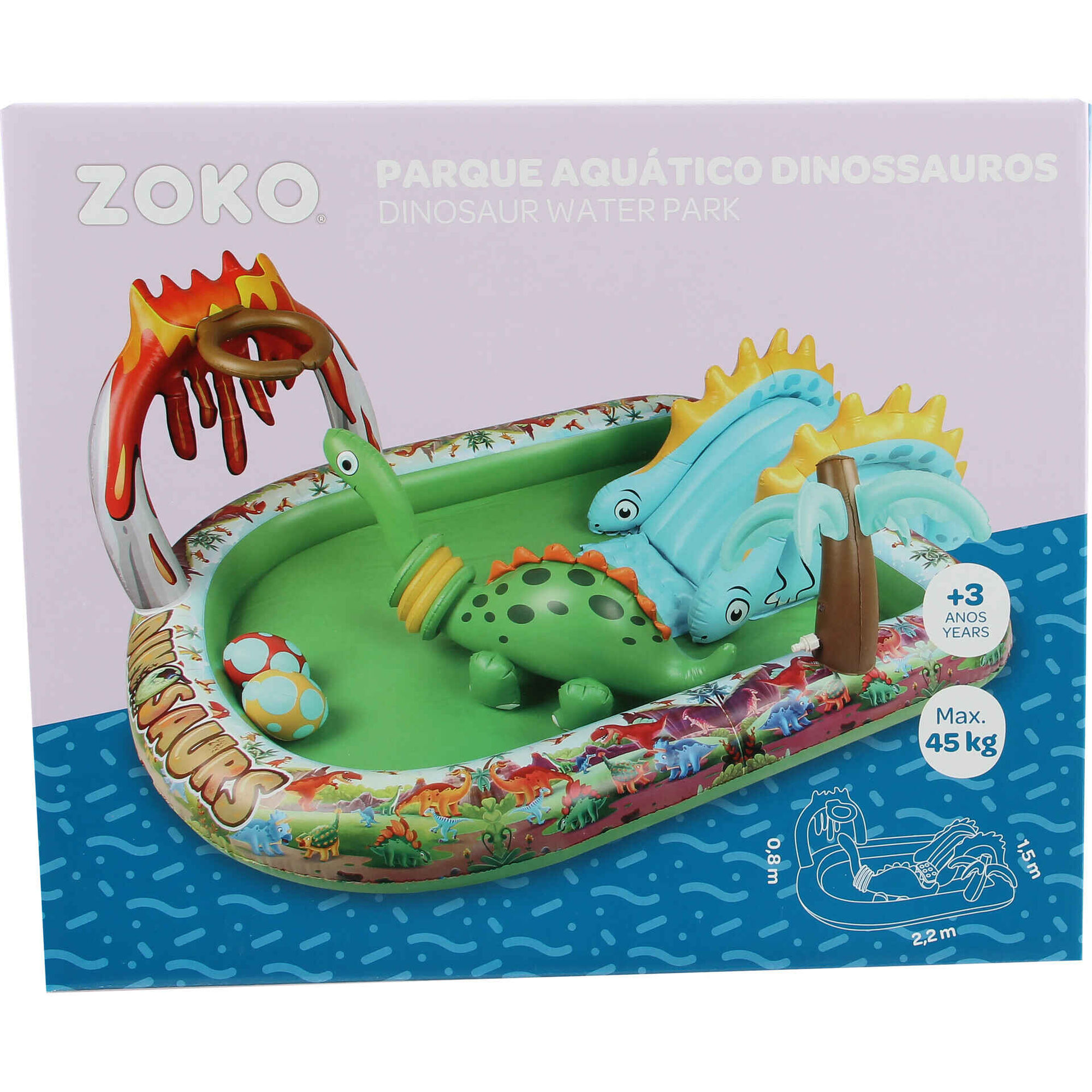 Zoko - Parque Aqu&aacute;tico Insufl&aacute;vel Dinossauros
