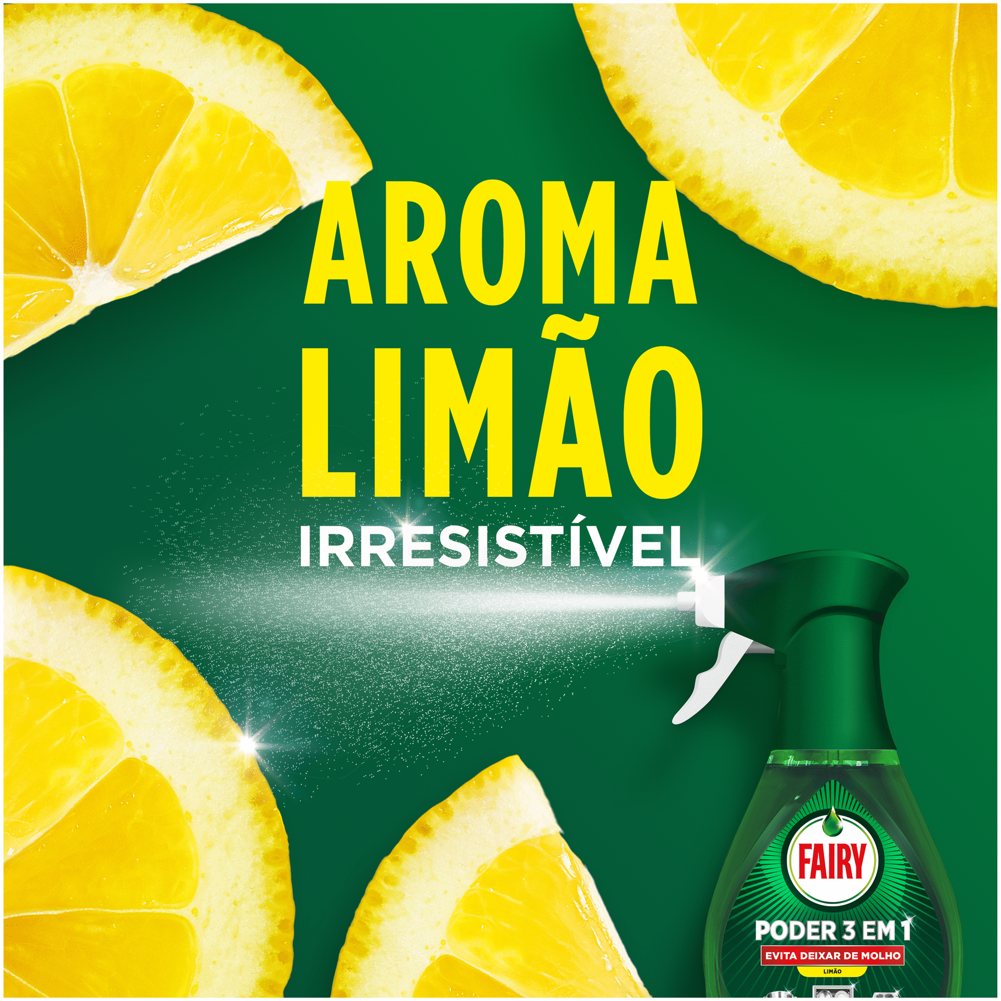 Detergente Manual Loi&ccedil;a Spray Poder 3 em 1 Fairy