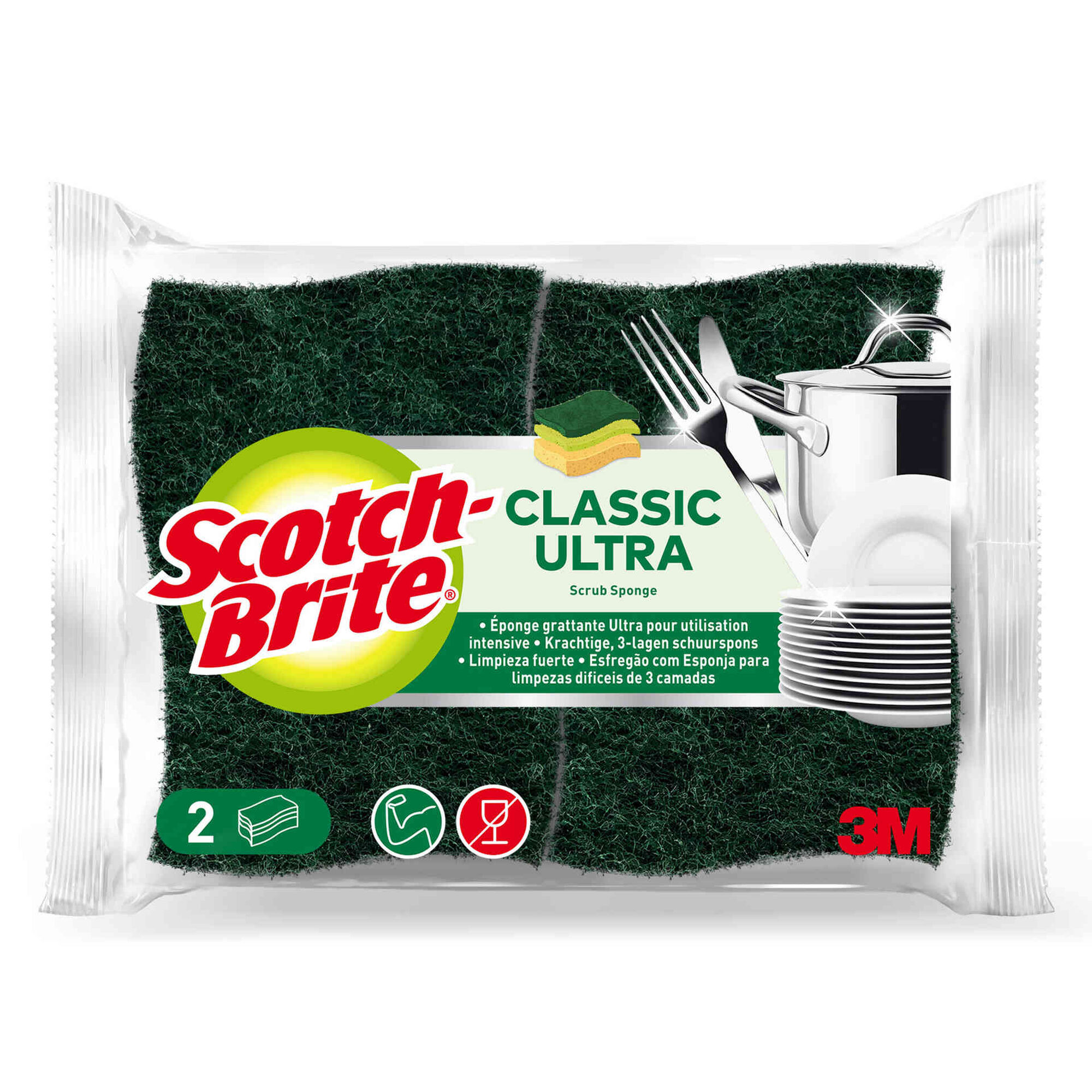 Esfregão Classic Verde com 3 Camadas