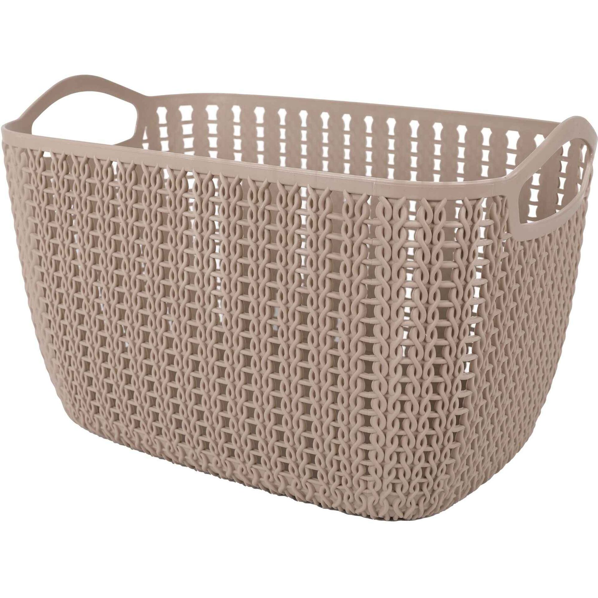 Cesto Roupa Retangular Entran&ccedil;ado Kasa