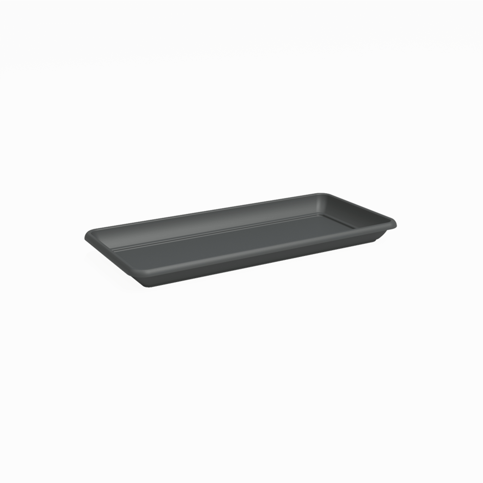 Prato Retangular Plástico 50cm Antracite