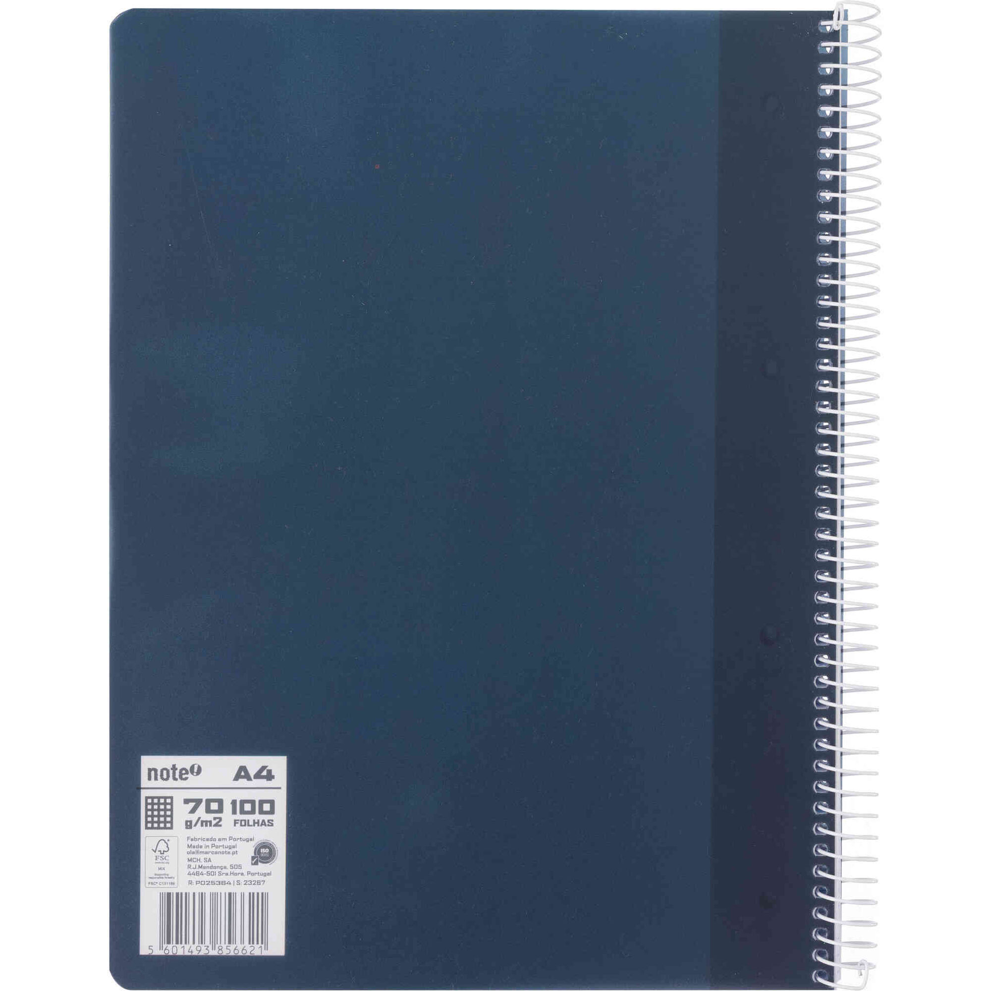 Caderno Espiral Quadriculado A4 Azul Escuro Note!