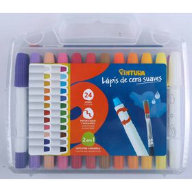 Lápis de Cera Suaves e Aguarelas