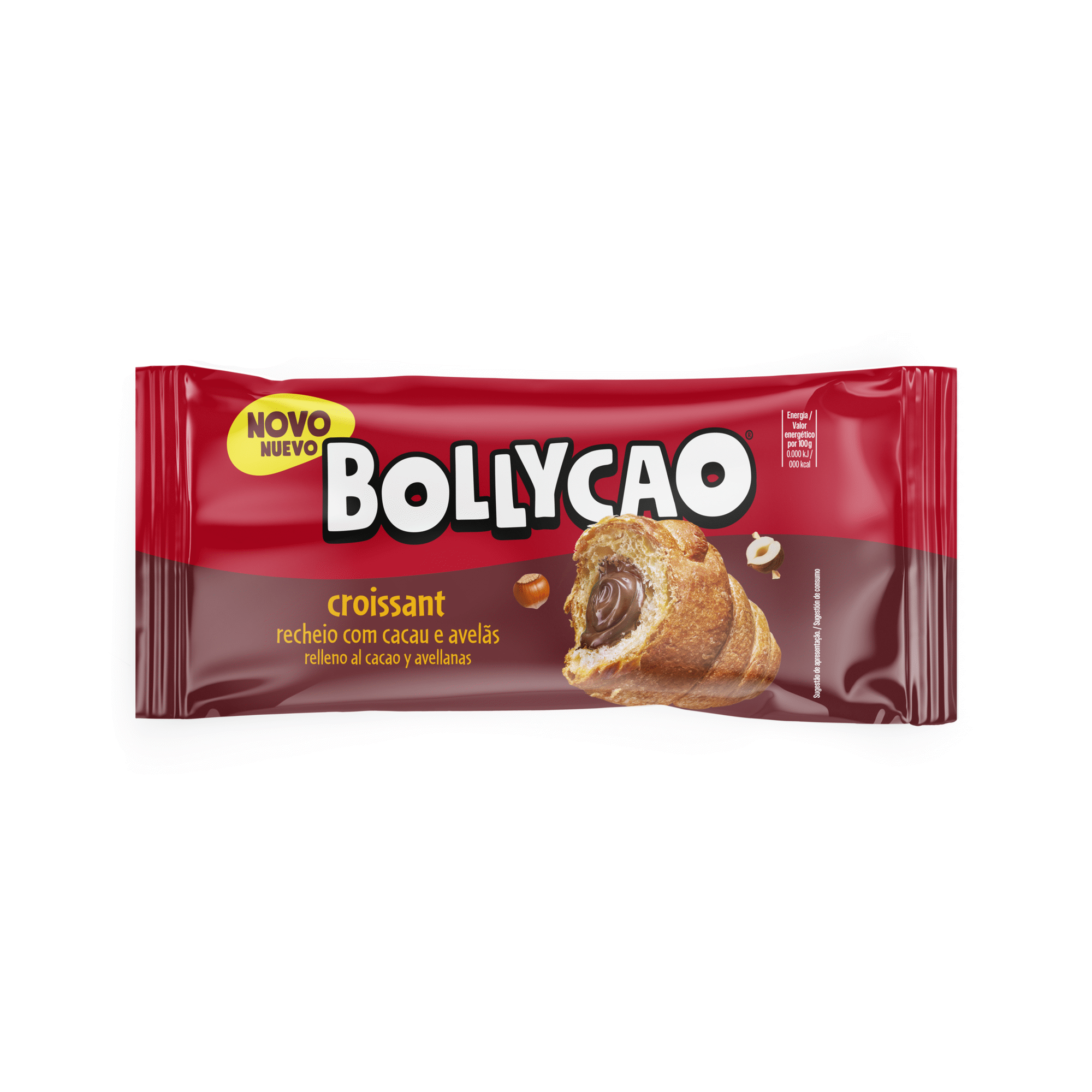 Croissant com Recheio de Chocolate e Avel&atilde; Bollycao