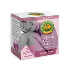 Ch&aacute; Verde, Ameixa e Fibras Ventre Plano  Saquetas Cem Porcento