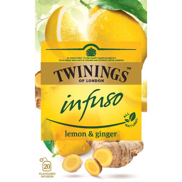 Infusão Limão e Gengibre Saquetas Twinings