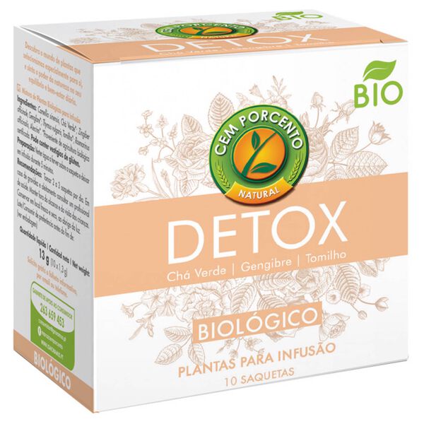 Infusão Detox Saquetas Cem Porcento