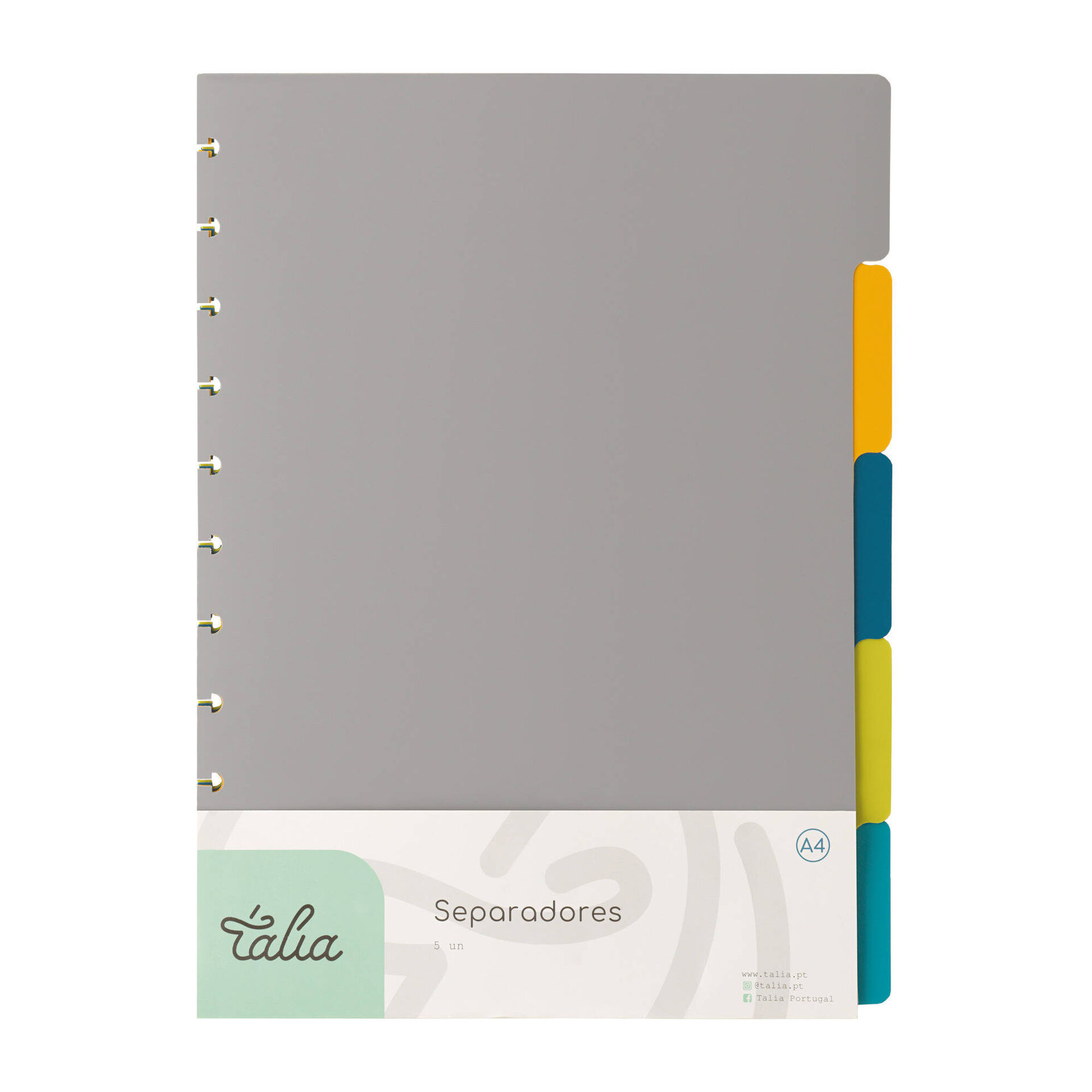 Separadores A4 5 Divisórias para Caderno Smart