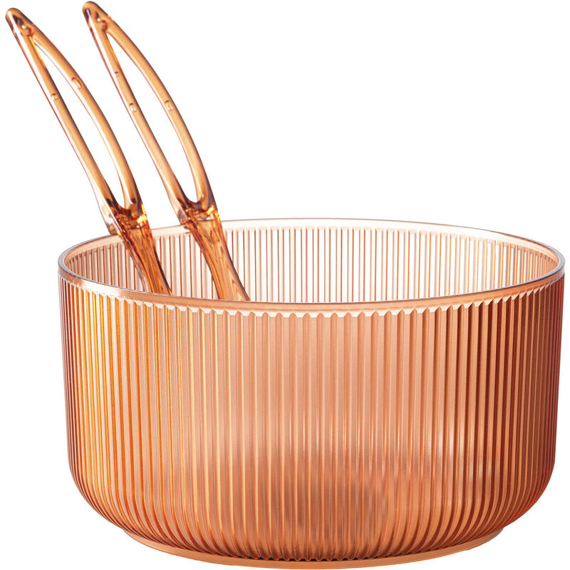 Conjunto Saladeira com 2 Utensílios Âmbar Kasa