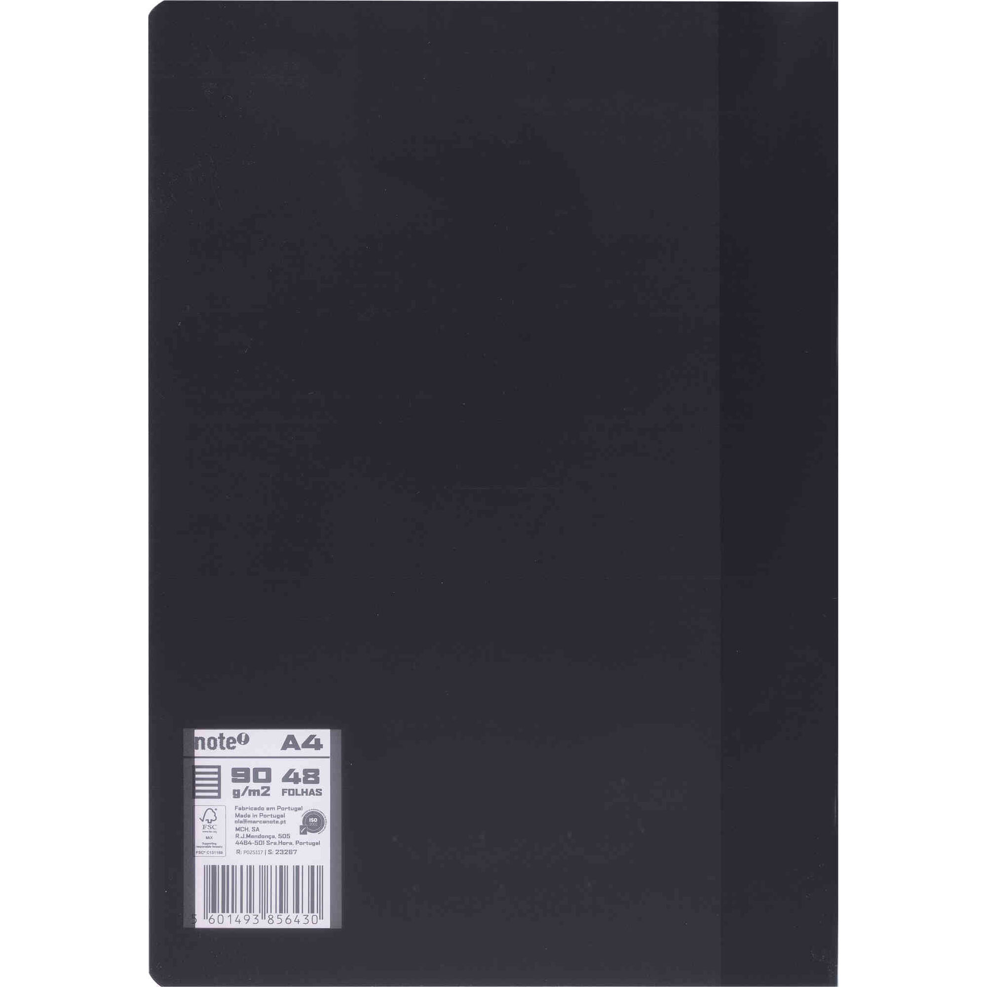 Caderno Agrafado A4 Flex Preto Note!