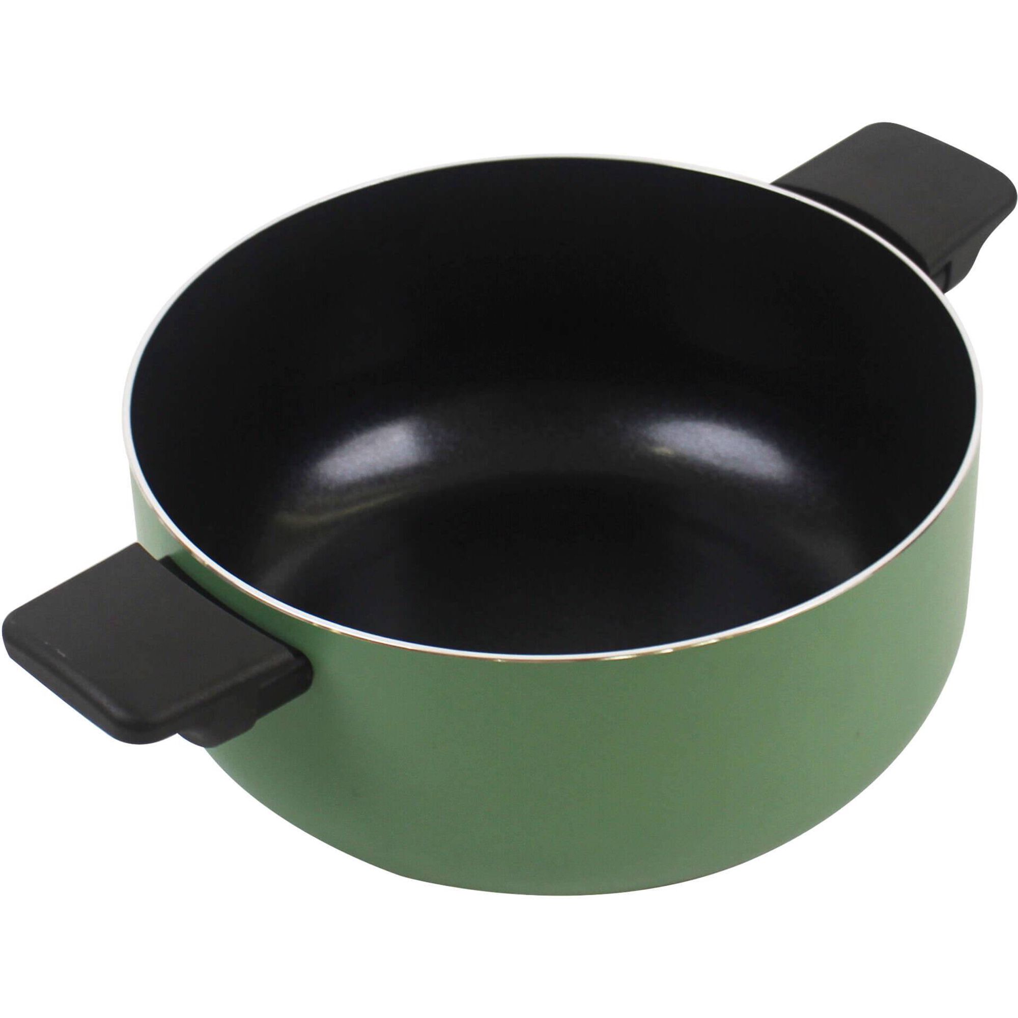 Ca&ccedil;arola 24cm Cer&acirc;mica Square Verde Kasa